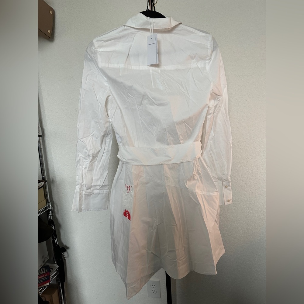 Derek Lam 10 Crosby | Flora Asymmetric Shirt Dress - Picture 12 of 16